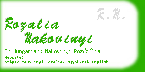 rozalia makovinyi business card